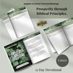Christian Faith Journal Money Management Inspiration Entrepreneurs Canva Template Bible Study Financial Planner Journal Spiritual Growth