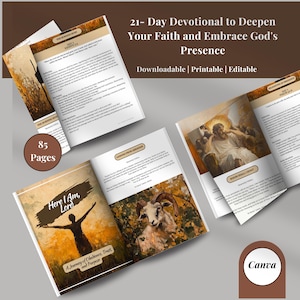 Christliche Hingebungsvolle Bibel Studien Zeitschrift: Schrift & Gebetsauffordern (Canva Vorlage)