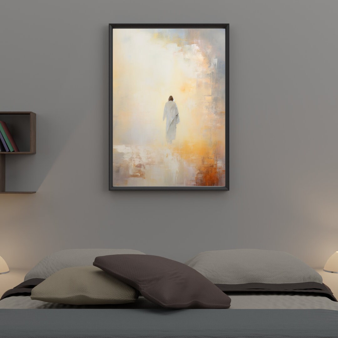 Christian Art Wall Art Jesus Abstract Farmhouse Decor Christian Home ...