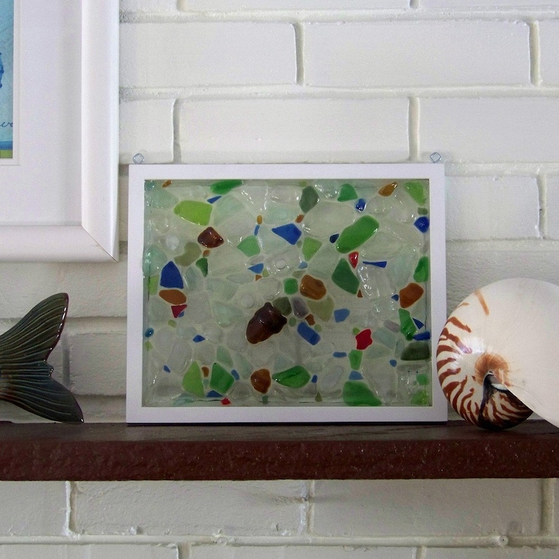 Beach Sea Glass Window Mosaic Etsy