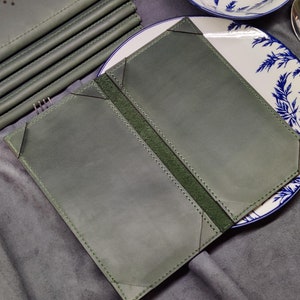 Funda de cuero para menú de restaurante, Carpeta de menú personalizada, Libro de menú personalizado, Menú de boda, Portamenús de cuero, Portamenús de bar, Menú de vinos