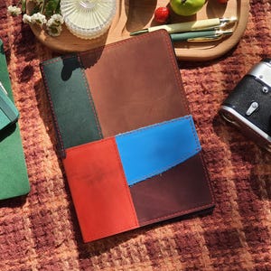 Okładka skórzana A5, Okładka na notes, Okładka spersonalizowana B5, Okładka Leuchtturm1917, Moleskine klasyczna duża, Okładka patchworkowa Hobonichi A5