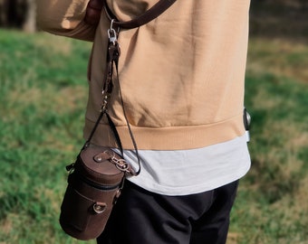 Accesorios para fotógrafos, Funda de cuero para lentes, Estuche para lentes, Tubo para lentes de fotógrafo, Bolsa para lentes, Soporte de cuero para lentes, El mejor regalo para fotógrafos