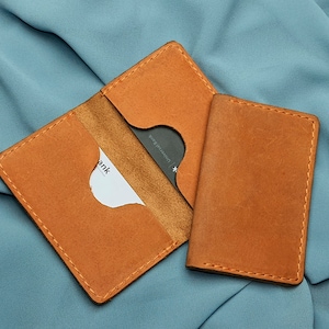 Vordertasche Brieftasche, handgemachte Brieftasche, Jubiläumsgeschenk, Benutzerdefinierte schlanke Monogramm Brieftasche, Kartenetui mit Gravur