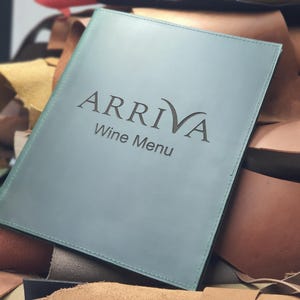Couverture de menu de restaurant en cuir | Dossier de menu personnalisé | Porte-menu | Carte des boissons | Livret de menus du bar | Carte des vins