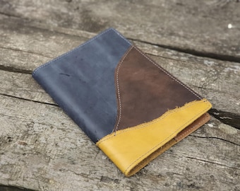 A5 Personalized leather notebook cover, Case for bullet journal, Rustic real leather cover organizer, Leuchtturm 1917 medium notebook