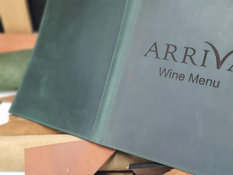 Leather Restaurant Menu Cover | Custom Menu Folder | Menu Holder ...