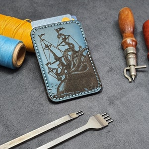 Porta carte sottile in pelle, portafoglio piccolo in pelle, portafoglio minimalista per carte di credito, porta carte bifold compatto, portafoglio da uomo