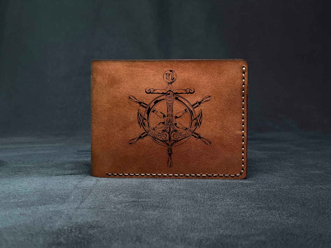Nautical anchor wallet anchor ship wallet custom wallet genuine