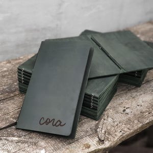 Funda de cuero para menú de restaurante, Carpeta de menú personalizada, Libro de menú personalizado, Menú de boda, Portamenús de cuero, Portamenús de bar, Menú de vinos