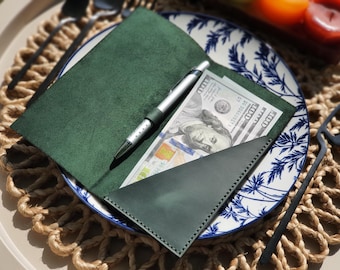 Porta cheques de cuero vintage / Libro de servicio de bar / Presentador de cheques / Bolsillo para cheques y efectivo / Porta facturas de restaurante