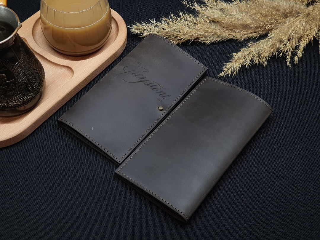 Leather Check Holder. Check Book Presenter. Restaurant Presenter ...