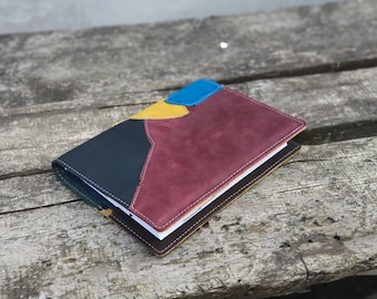 Bolso de capa de couro Moleskine com alça para caneta, Capa de couro para bolso moleskine, diário grande recarregável clássico Moleskine
