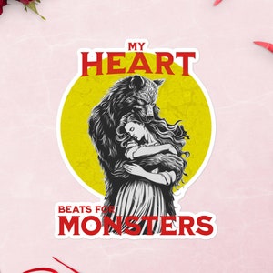 Beastly Bliss, Sealed with a Kiss -  Werewolf Monster Romance Sticker