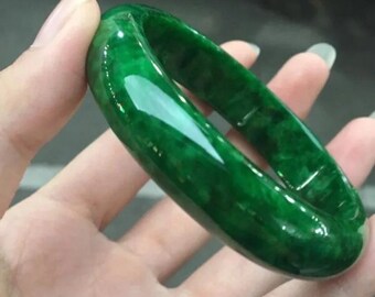 Natural certified JAde bangle 54mm-64mm  green  bracelet women healing  jewerly gift Grade A