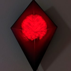 No Man's Sky Lamp: Black Diamond Monolith with Red LED Eye
