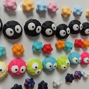 Susuwatari Candy Sprites Fridge Magnets: 17x set | Whimsical Kitchen Decor
