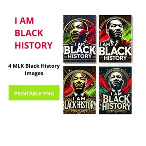 MLK Black History Clipart Bundle: Custom Artwork & Apparel (Digital Download)