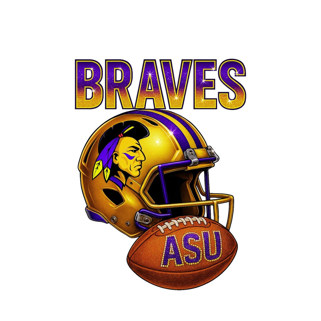 ASU Braves Football PNG | Alcorn State Mascot Helmet Art | HBCU Bling ...