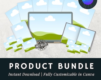 Etsy Mockup Templates Bundle | Canva Editable Listings (Digital Download)