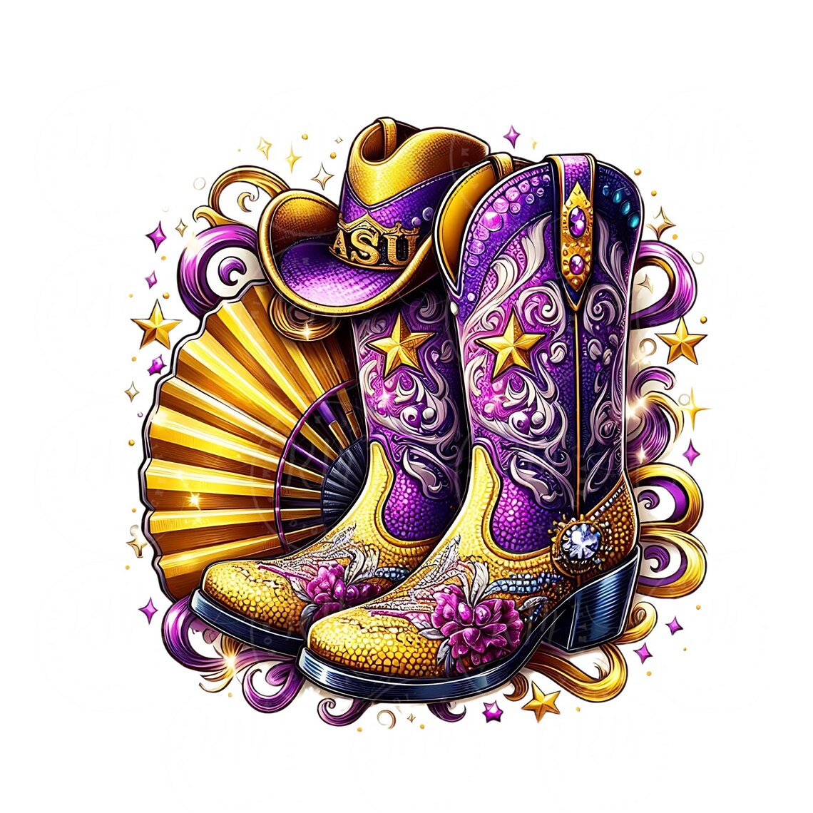 Boots on the Ground Clipart, Western Cowgirl Boots Clipart, Red, White ...