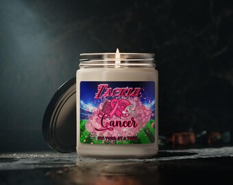 Vela de soja para la concientización sobre el cáncer de mama, regalo para la sensibilización sobre el cáncer de mama, 255 g