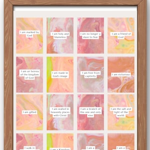 Cartes d'affirmation, cartes flash de citations positives, cartes d'affirmations bibliques, estime de soi, confiance en soi, soins de soi, amour de soi, foi