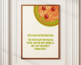 Retro Wall Art, Pasta print, Retro Vintage Art, Trend Wall Art, Italian Print, Dorm Room Decor, Aesthetic Wall Art, Digital Print, bundle