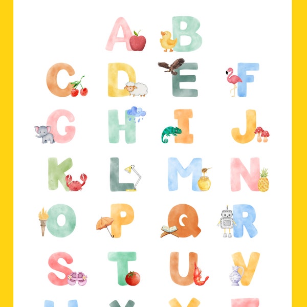 Enchanting Alphabet Poster - A Journey Through Letters