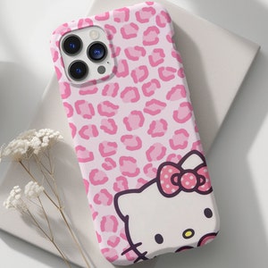 Pink Kitty Aesthetic Phone Case, Cute & Trendy Phone Case, Gift for Cat Lovers, iPhone 16 15 14 13 12 11 Pro Max 8 7 Plus X cases