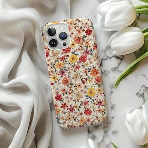 Boho Aesthetic Wild Flowers Floral Collage Phone Case For iPhone 15 14 13 12 Mini Case 11 12 15 Pro Max SE X XR XS Max 7 8 Plus iPhone Cover