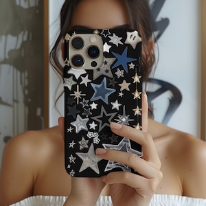 Coquette Star Girl Collage Phone Case, Preppy and Cute Dark Aesthetic, iPhone 17 16 15 14 13 12 11 Pro Max 8 7 Plus X