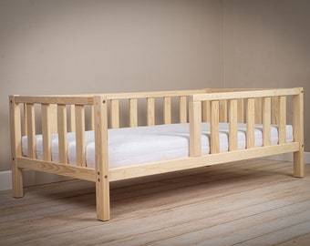 Cama para niños, casa de cama, tipi, madeira natural, cama para niños pequeños, una cama para un niño