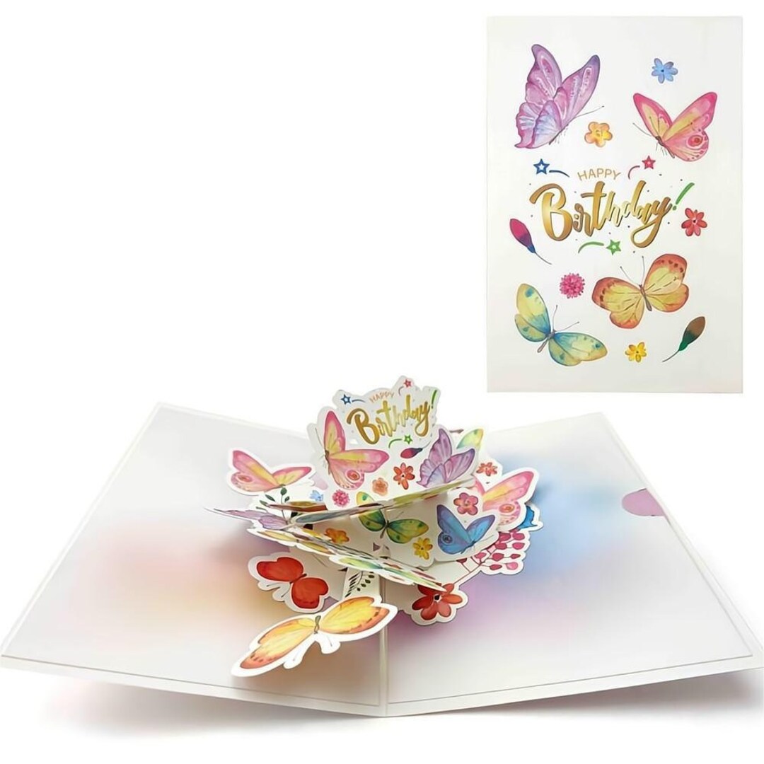 3D Butterfly Pop up Birthday Card, Paper Art Greeting Card - Etsy