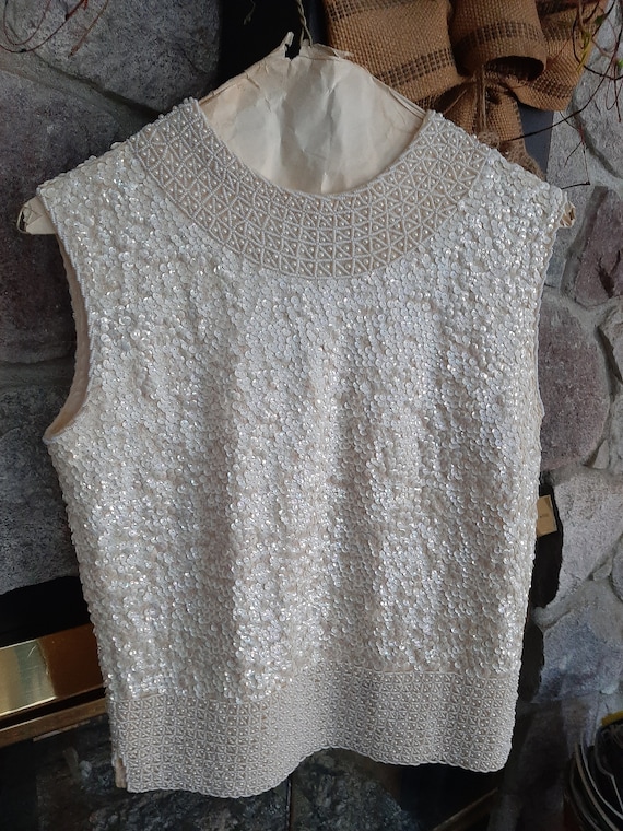 Vintage sequined top