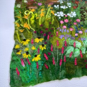 Into the Garden Fine Art Print on watercolour paper, Giclée print of my felted artwork image 2