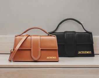 JACQUEMUS Le Grande Bambino Bag, Hand Bag, Handbag Zippers, Italian Leather Purse, Designer Purse, Genuine Leather, Top Handle Bags