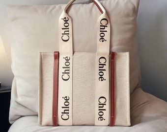 Chloe Woody Tote Bag - Designer Bag - Fashion Purse - Tophandle Bag - Top Handle Bags - Handbagzippers - Shoulder bag - Large Capacity Chloé