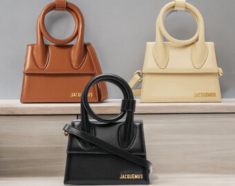 JACQUEMUS Le Chiquito Noeud Tas, Handtas, Handtas Ritsen, Italiaanse lederen tas, Designer portemonnee, Echt leer, Top Handle Bags