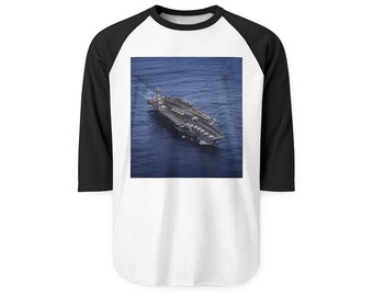 USS Gerald R. Ford Aircraft Carrier Raglan Shirt | Naval Veteran Apparel