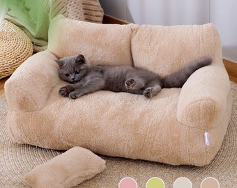 Luxury Cat Bed Sofa Winter Warm Cat Nest Pet Bed For Small Medium Dogs Cats Comfortable Plush Puppy Bed Pet Supplies