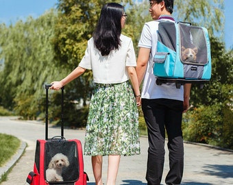 Pet Portable Wheel Strollers Carrier Bag