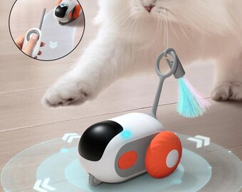 Remote Control Interactive Cat Car Toy USB Charging Chasing Automatic Self-moving Remote Smart Control Car Interactive Cat Toy Pet Products