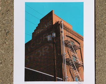 Tell Me Your Story - Ghost Sign Screenprint