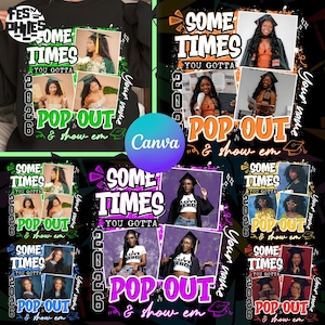 Senior Class 2026 Editable Canva PNG Bundle, Graduation 2026 Shirt Template, Sometimes You Gotta Pop Out Graduate Design image 1