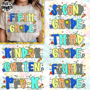 Preppy Back to School PNG Bundle, Teacher Coquette First Day of School Shirt Design, Girly Pink Bow Png, Pre-k 1st/2nd/3rd/4th Grade