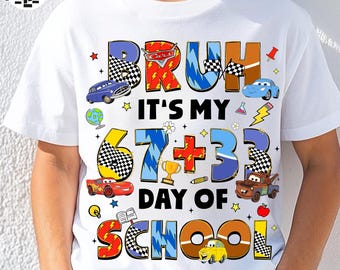 Felices 100 días de clases (Png), Dibujos animados de coches y amigos (Png), 100 días de colegio (Png), Diseño de camiseta escolar para niños, Divertidos 100 días (Png)