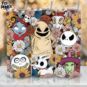 Nightmare Horror Movie 20oz Skinny Tumbler Png, Halloween Cartoon Nightmare Png,  Halloween Pumpkin King 20oz Tumbler Png, Digital File