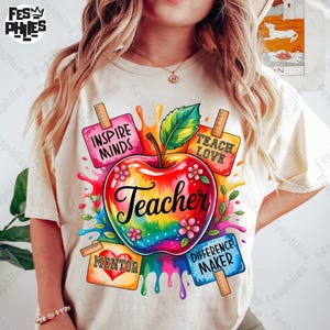 Teacher Png, Teaching PNG, Happy Teacher Appreciation Tshirt Design, Back To School PNG, Last Day Of School Png, Teacher Life Sublimation