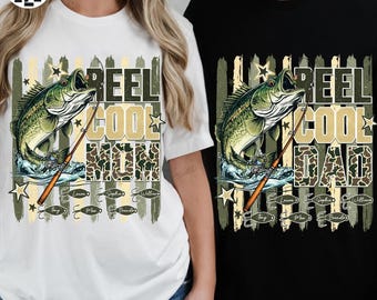 Reel Cool Dad PNG, Wishin I Was Fishin PNG, Fishing Dad Shirt Png, Bass Fishing Png, Father’s Day Gift PNG, Dad Birthday Gift File